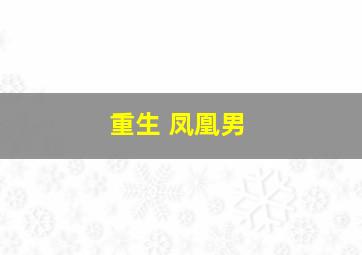 重生 凤凰男